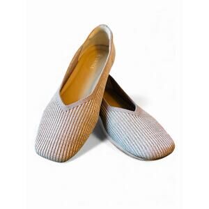 Vivaia Square-Toe V-Cut Flats Margot 2.0 Golden Almond Size 37.5 Us 7.5